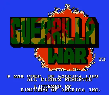 Guerrilla War (USA) screen shot title